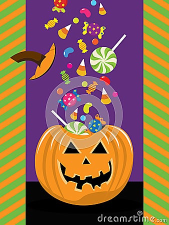 Halloween Trick Or Treat Vector Illustration