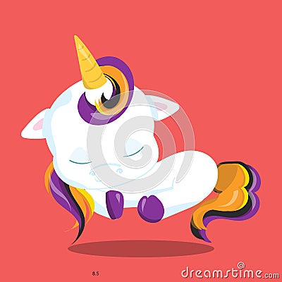 HALLOWEEN UNICORN SLEEP 07 Vector Illustration