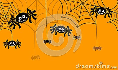 Halloween vector background seamless pattern. Vector Illustration