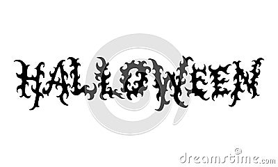 Halloween vector lettering. Good for social media, banners, posters, greeting cards, invitations Vector Illustration