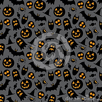 Halloween vector seamless pattern Vector Illustration