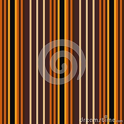 Halloween vintage Orange and cream striped continuous seamless fabric or wallpaper background Vector Illustration