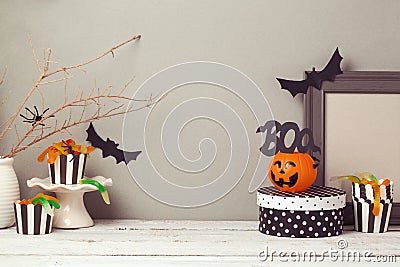 Halloween website header design with copy space Stock Photo