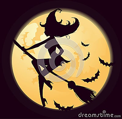 Halloween witch Vector Illustration