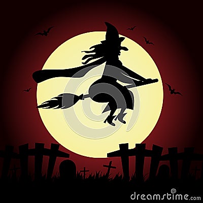 Halloween witch Vector Illustration