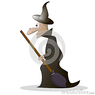 Halloween witch, isolate Stock Photo