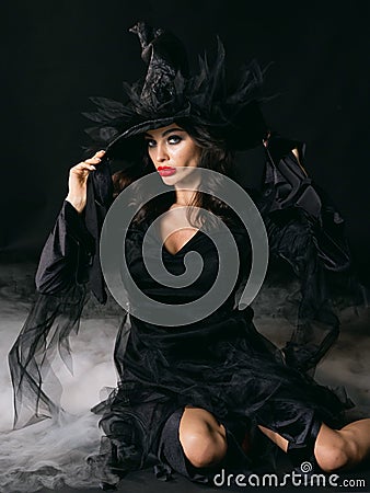 Halloween Witch portrait Stock Photo