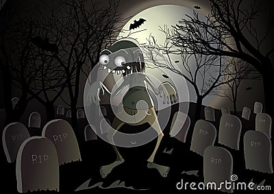 Halloween zombie Vector Illustration