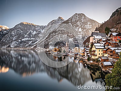 Hallstatt is the old town Stock Photo