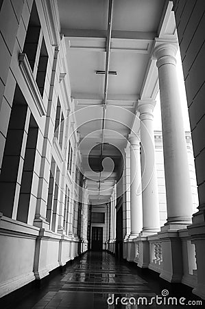 Hallway of a building Stock Photo