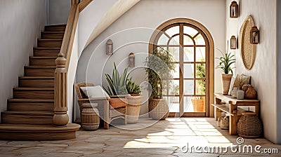 Hallway and entrance. Modern home entrance. interior of modern entrance hall. Stock Photo