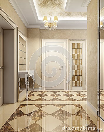 Hallway in luxury style Stock Photo
