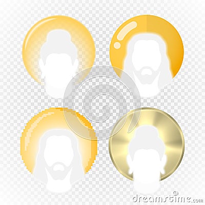 Halo or aura in various modern illustration styles Vector Illustration