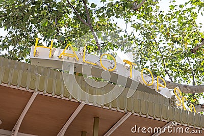 Halo Top Creamery - neon Editorial Stock Photo