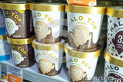 Halo Top products Editorial Stock Photo