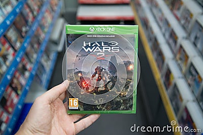 Halo Wars 2 videogame on XBOX One Editorial Stock Photo