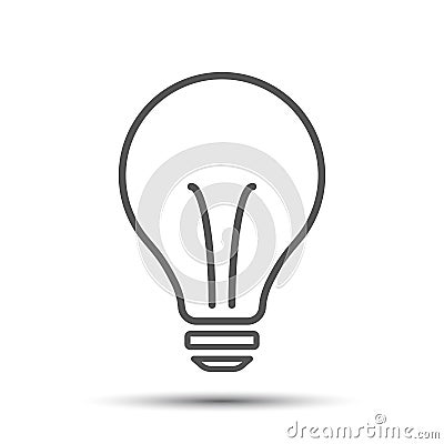 Halogen lightbulb icon. Light bulb sign. Electricity and idea symbol. Vector Illustration