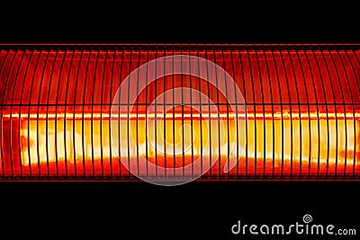 Halogen wall heater abstract close up shot Stock Photo