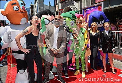 Halsey, Khary Payton, Scott Melville, Greg Cipes, Hynden Walch, Tara Strong & Kristen Bell Editorial Stock Photo