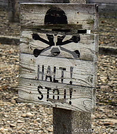 Halt! Stoj! Editorial Stock Photo