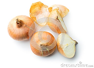 Halved fresh onion Stock Photo