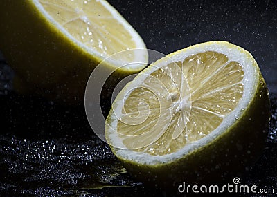 Halved Lemon Stock Photo