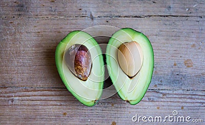 Halves of Avocado Stock Photo