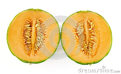 Halves cantaloup Stock Photo