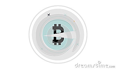 Halving vector line icon. Simple element illustration. halving color icon from shapes and symbols concept. Vector Illustration