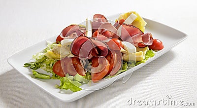 Ham mixed salad Stock Photo