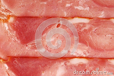 Ham sliced closeup background or texture Stock Photo