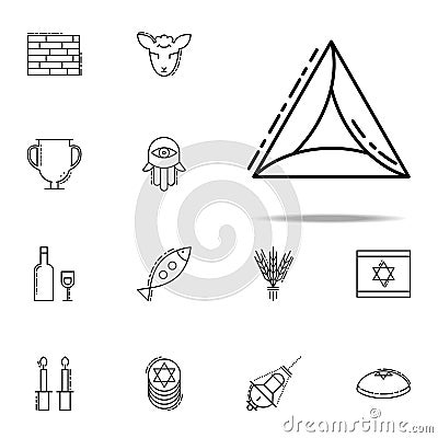 Hamantaschen icon. Judaism icons universal set for web and mobile Stock Photo