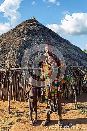 Hamar Tribe of the Omo River Valley, Southwestern Ethiopia Editorial Stock Photo