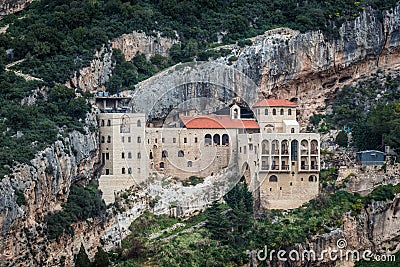 Hamatoura monastery in Lebanon Stock Photo