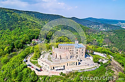 Hambacher Schloss or Hambach Castle, aerial view. Rhineland-Palatinate, Germany. Stock Photo