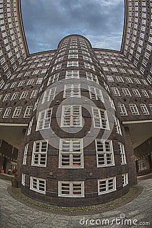 Hamburg city hall at night Stock Photo