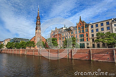 Hamburg city skyline - Germany Stock Photo