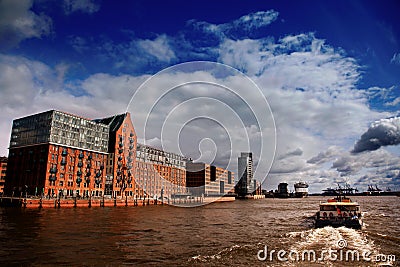 Hamburg and the Elbe Editorial Stock Photo