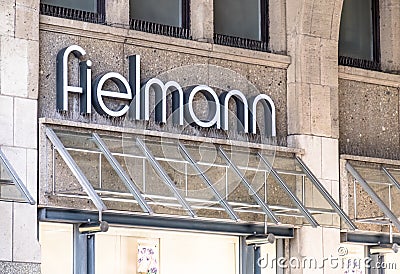 Hamburg , Germany - July 14, 2017: The Fielmann store is located close to the townhall in the city Editorial Stock Photo