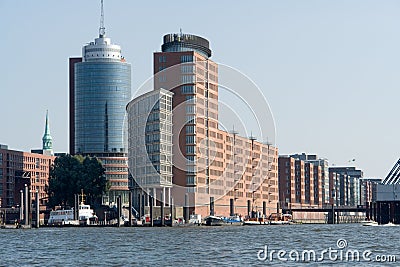 Hamburg harbour city Stock Photo