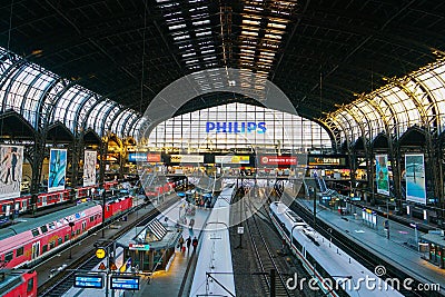 Hamburg Hauptbahnhof railway station Editorial Stock Photo