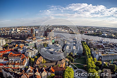 Hamburg skyline Editorial Stock Photo