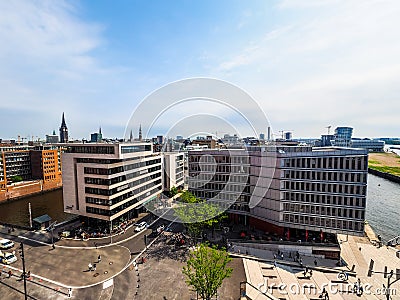 Hamburg skyline view hdr Editorial Stock Photo