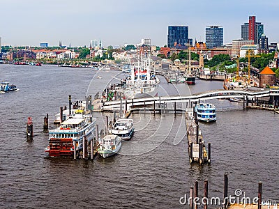 Hamburg skyline view hdr Editorial Stock Photo