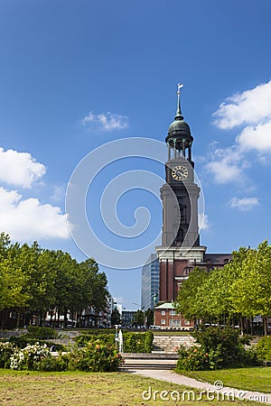 Hamburg St. Michaelis Church Stock Photo