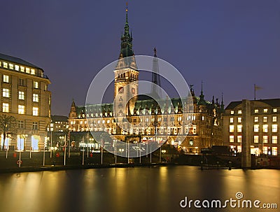 Hamburg town hall Stock Photo