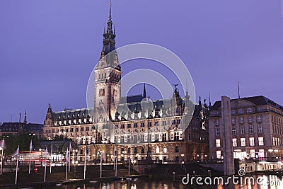 Hamburg town hall Editorial Stock Photo