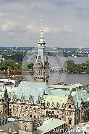 Hamburg Town Hall Stock Photo