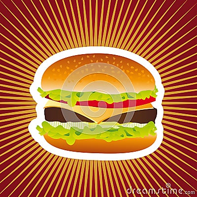 Hamburger Cartoon Illustration