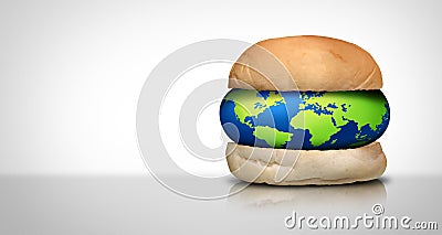 Hamburger Bun Cartoon Illustration